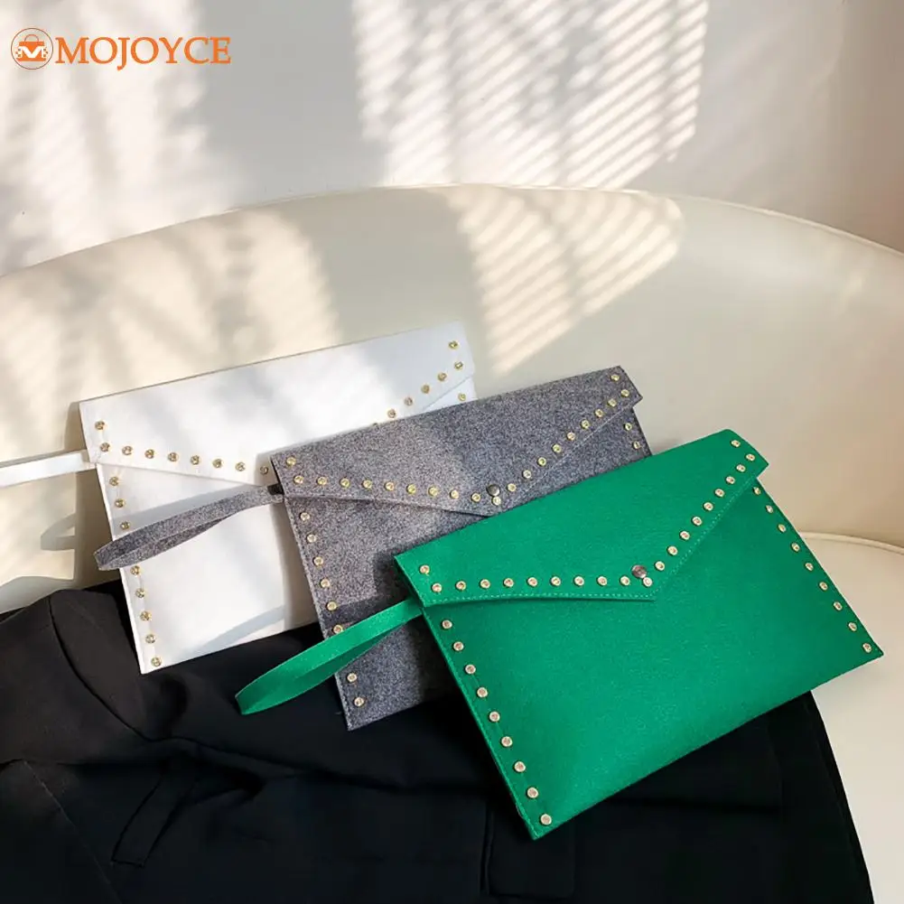 

Женская сумка-конверт, модный фетровый однотонный клатч, деловая женская сумка-портфель, дорожные кошельки для путешествий, покупок