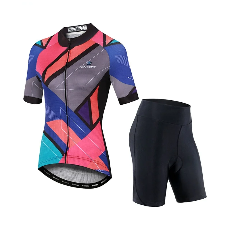

Cycling clothes women short suits new short-sleeved tops for women bicycle short suits simple style