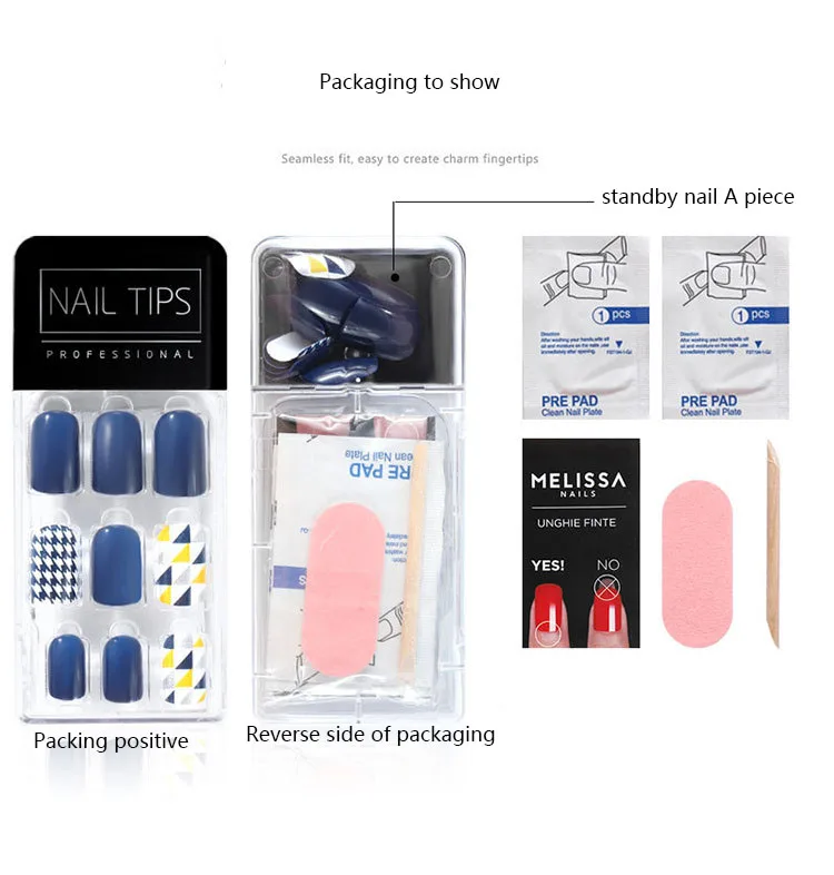 Накладные ногти с клеем женские Украшения для дизайна ногтей 30 шт. накладные в