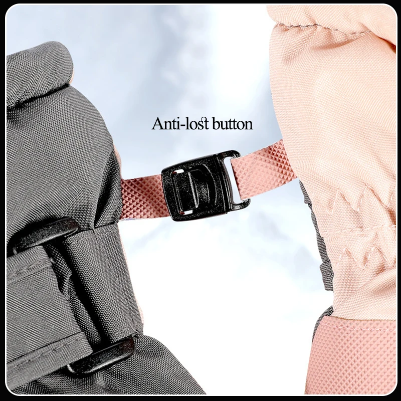 Зимние водонепроницаемые теплые женские перчатки с сенсорным экраном для активного отдыха на открытом воздухе, защищающие от ветра для катания на лыжах и велоспорта полного покрытия.