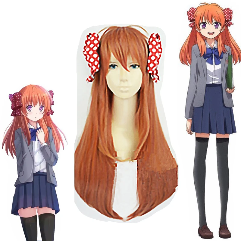 Аниме Gekkan Nozaki kun Сакура Чио парик Косплэй костюм для девочек полный набор