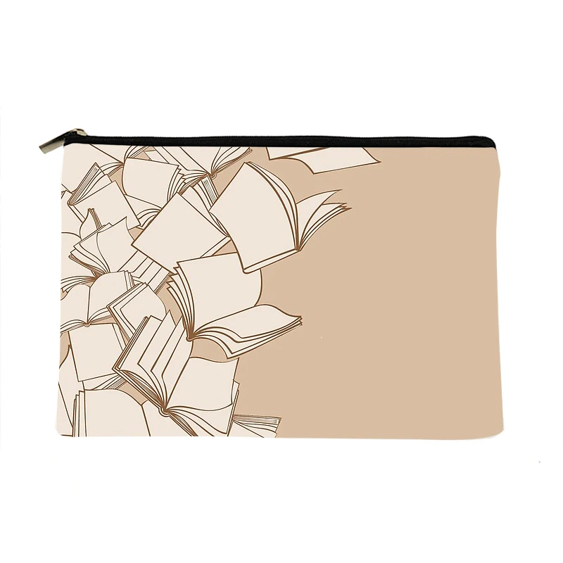 

Женская косметичка с принтом из множества книг, Модный женский органайзер для косметики, сумка для путешествий, красочная сумка для хранени...