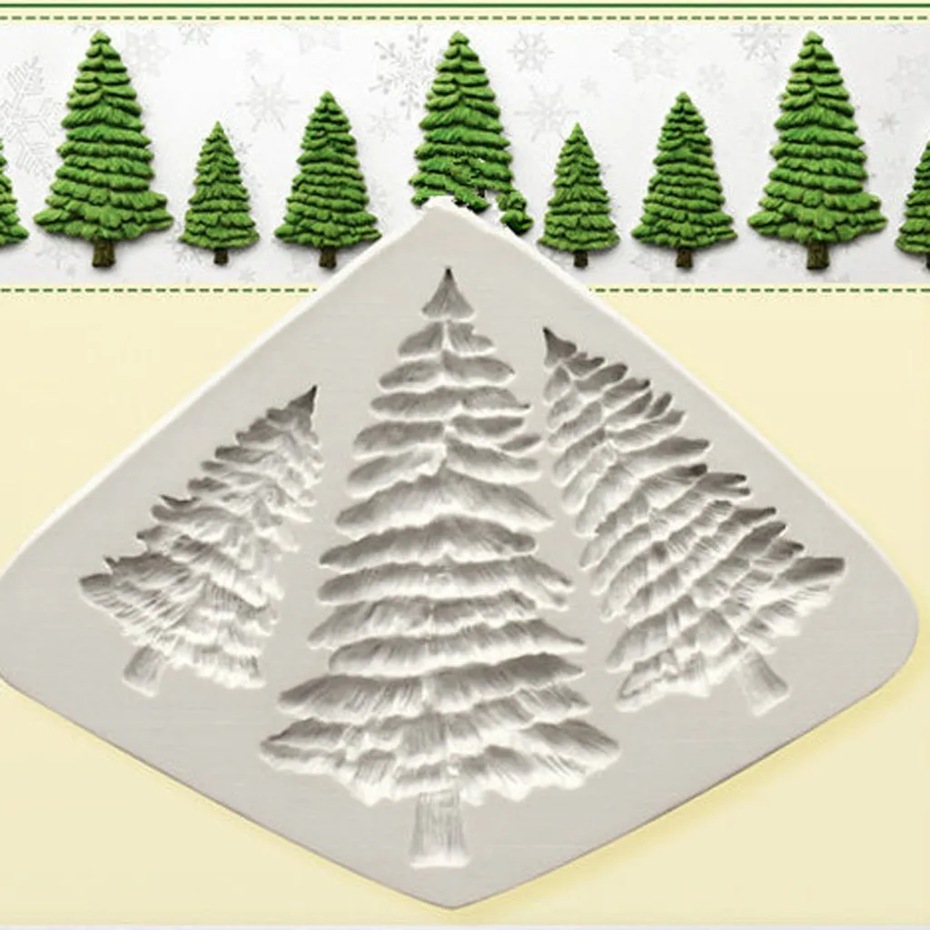 Рождественская силиконовая помадка форма для торта дерева выпечки шоколада