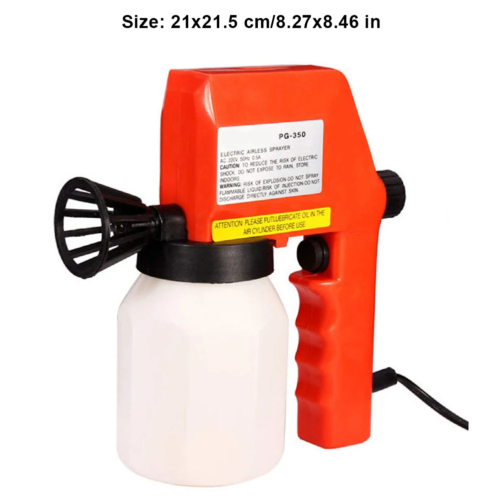 

45W Handheld 600ml Spray Gun Paint Large Nozzle High Power Spay Guns Home Electric Paint Sprayer Easy Spraying Cleaning New