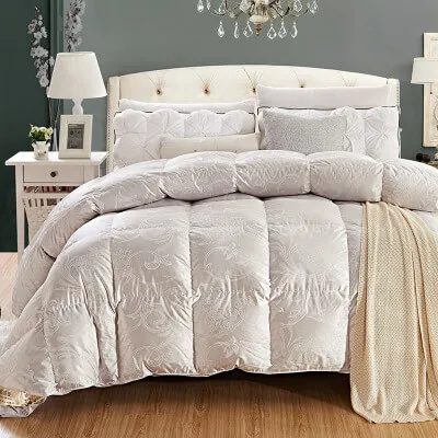 Silver LeRadoreGoose пуховое одеяло, пуховое одеяло для осени и зимы, Королевский размер, белое/розовое/серебряное/золотое роскошное зимнее одеяло, одеяло, наполнитель - Цвет: Silver