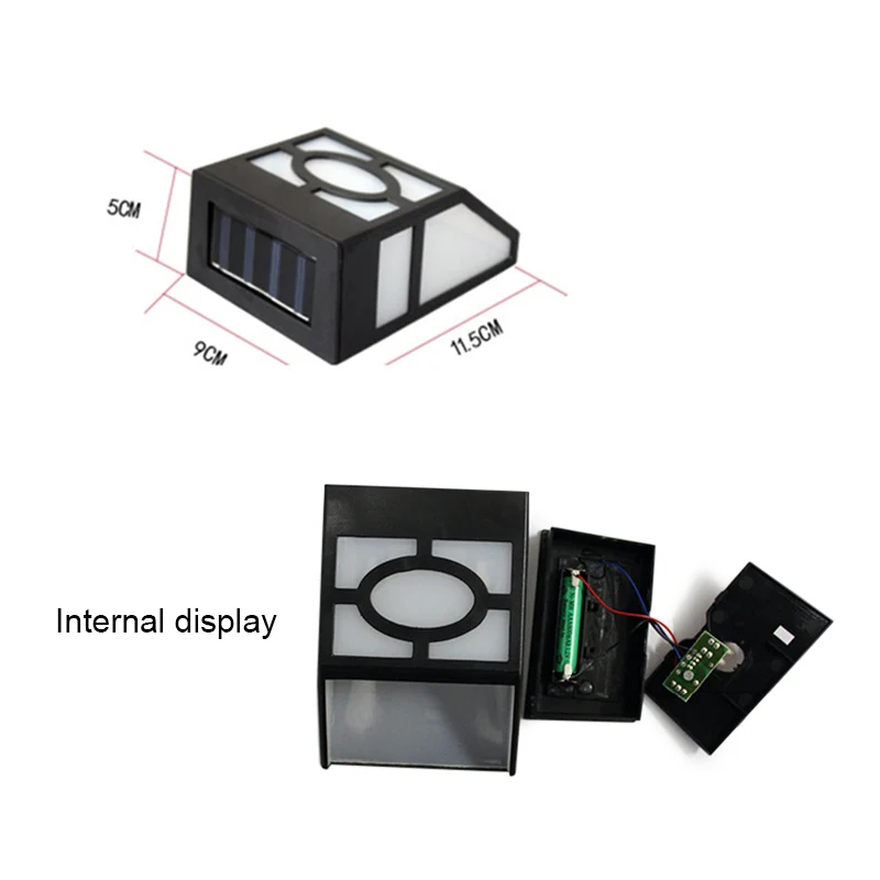 2 светодиодный уличный солнечный светильник настенный водонепроницаемый