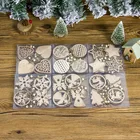 12 шт.компл., винтажные рождественские деревянные подвески, украшения, поделки из дерева, Рождественские елки, украшения для рождественской вечеринки, подарок для детей