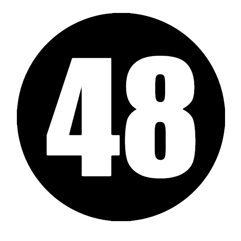 40494# наклейки на авто гоночный номер 48 водонепроницаемые машину наклейка для