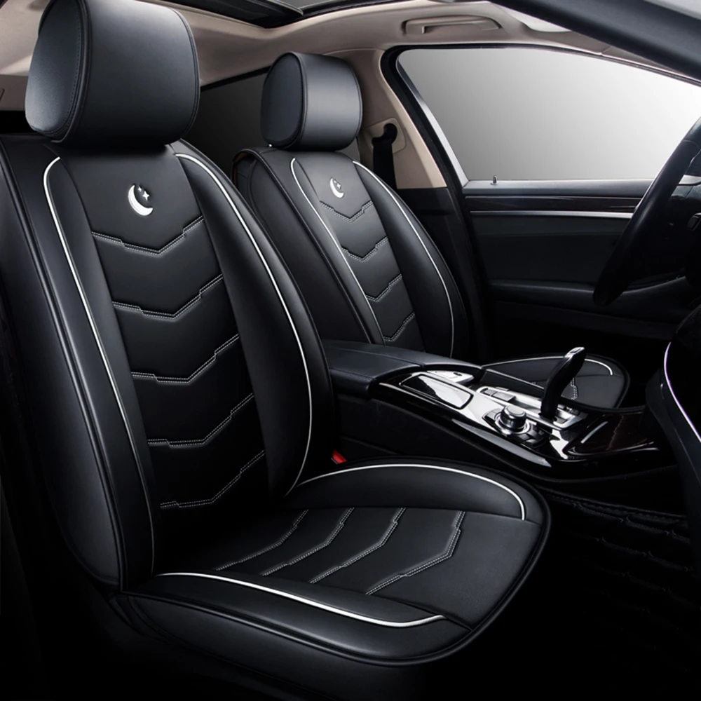 Universal Leather Car Seat Covers Full Set Cushion Protector Accessories for Volkswagen VW Golf 2 3 4 5 6 7 Passat b5 Polo Sedan |