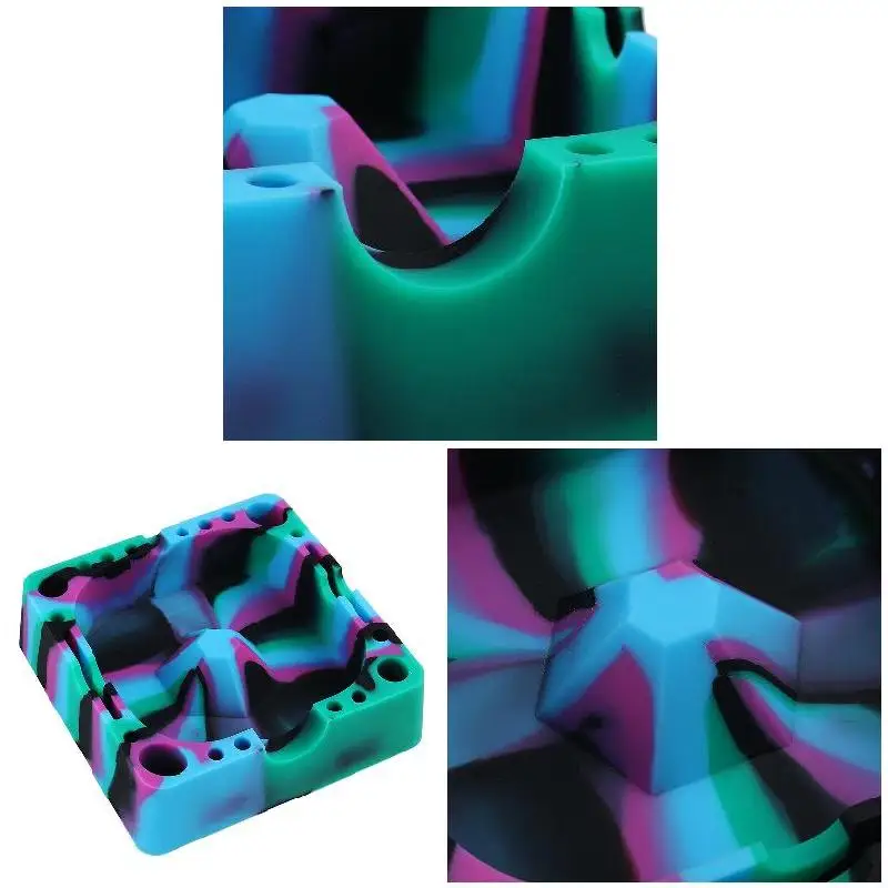 Newly Multifunctional Environmental Protection Silicone Ashtray Square Portable Desktop MK | Дом и сад