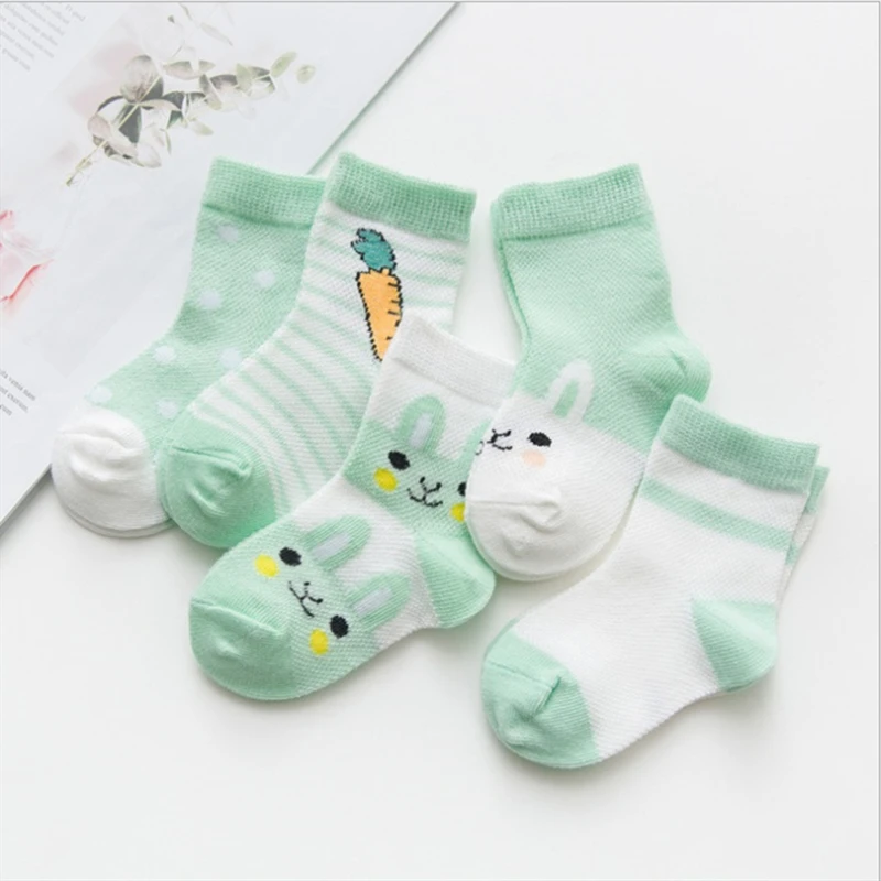 Жаккардовые удобные теплые хлопковые носки для маленьких девочек и мальчиков 5