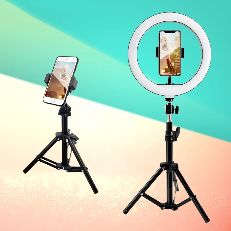 

26cm Selfie Ring Light 50CM phone holder Tripod for iPhone Xiaomi Canon Nikon Youtube Video Live Photography Dimmable LED Photo