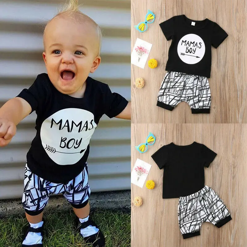 

Newborn Infant Baby Boy Clothes Set Toddler Cotton T-shirt Tops Pants Summer Outfit Clothes