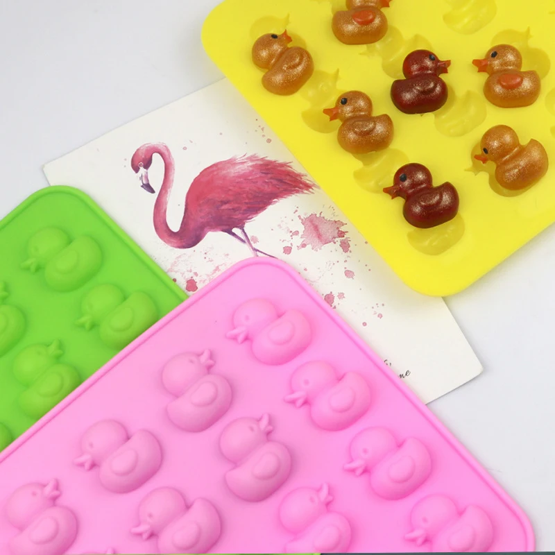 

16 Cavity Small Duck Silicone Chocolate Mold for Jelly Pudding Ice Cube Tray Candy Dessert Pastry Cookie Baking Decorating Tools