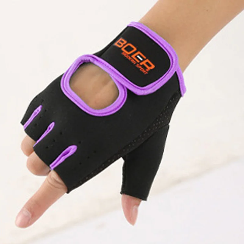 

BOER Women/Men Unisex Half-Finger Gym Gloves Sports Exercise Fitness Cycling Non-slip Durable Silica Gel Glove