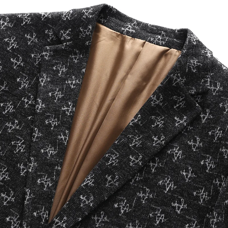 

New Arrival Luxury Men Suit Fashion Foreign Coat Single Breasted Casual Mens Blazers High Quality Velveteen Size M L XL 2XL 3XL