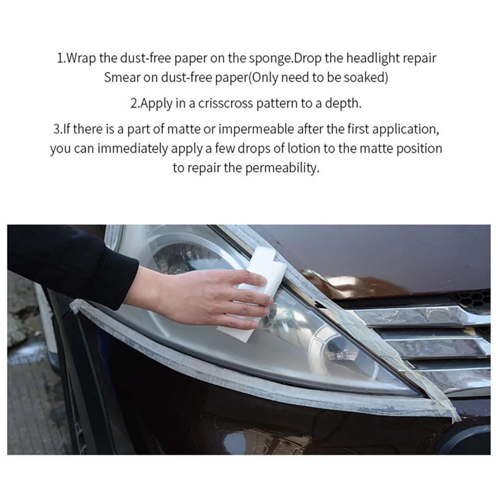 30/10 мл жидкость для ремонта автомобильных фар с защитой от царапин комплект