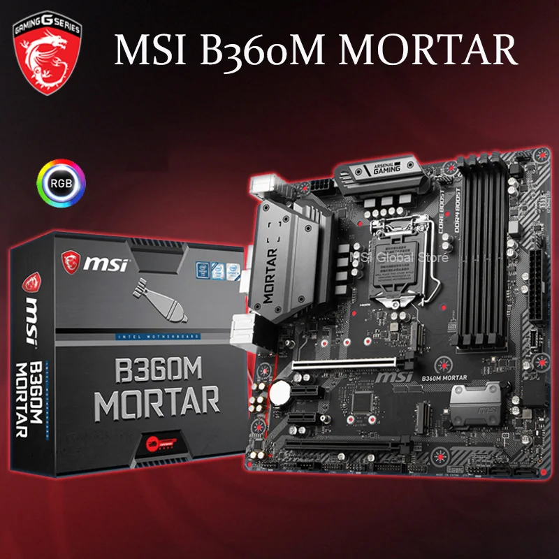 LGA 1151 MSI B360M материнская плата PCI-E 3 0 M.2 HDMI Игровая DDR4 64 Гб настольная B360 Placa-Mãe i7 i5 i3 Cpu