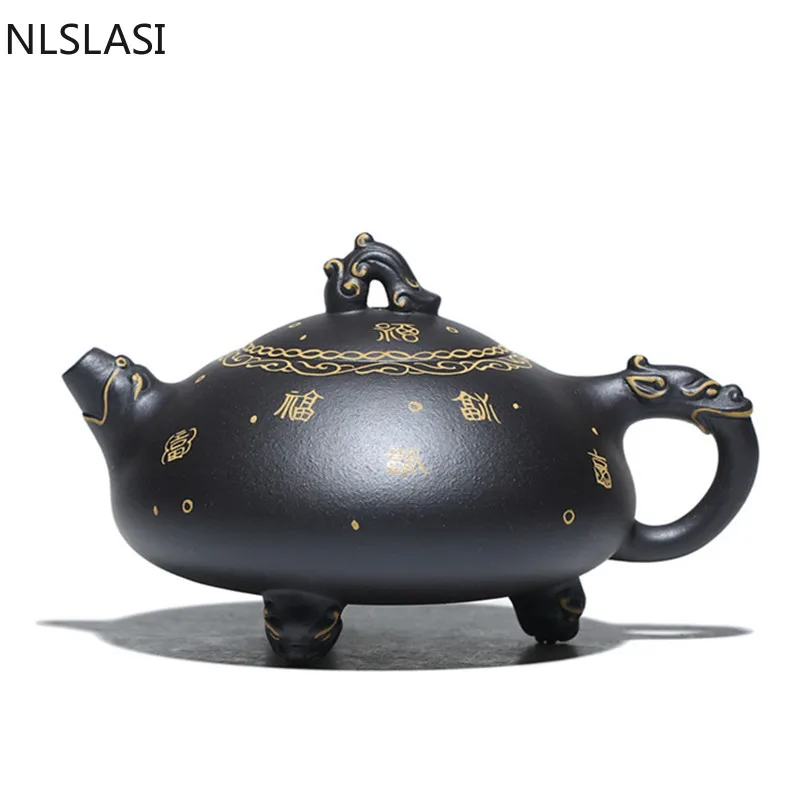 

Chinese High-end Yixing Tea Pot Triangular Purple Clay Teapot Kettle Handmade Teaware Customized Tea Ceremony Gifts 410ml