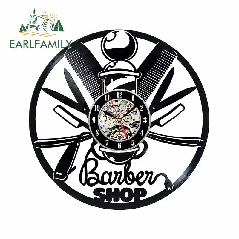EARLFAMILY 13 см x 12 9 для парикмахерской черное рулевое колесо модные аниме наклейки на