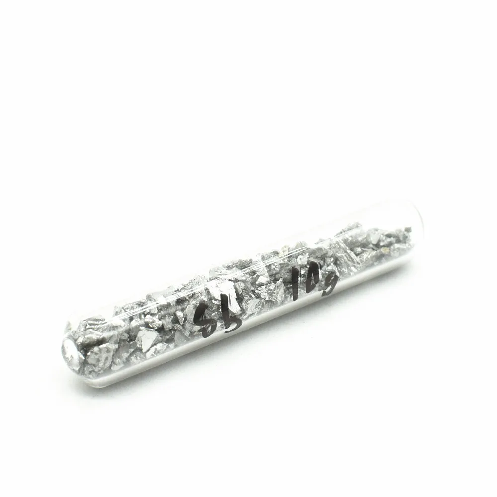 Стекло Герметичный сурьмы Sb периодически Таблица элемент коллекции дисплей