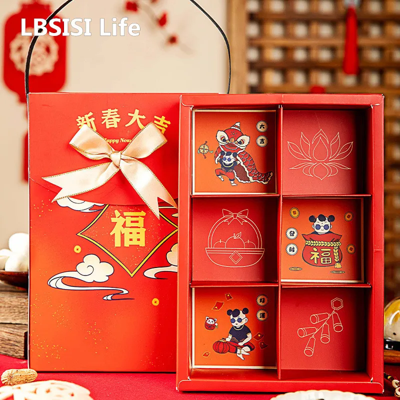 

LBSISI Life 5pcs/Lot Macaron Gift Packaging Box Cookies Egg Yolk Crisp Wedding Christmas New Year Party Favors Decoration