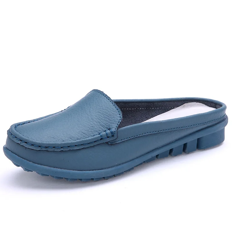 Шлепанцы Gykaeo женские из натуральной кожи сандалии на плоской подошве Элегантная