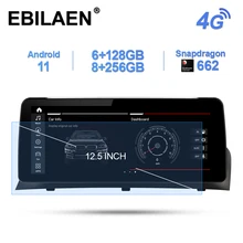 EBILAEN  Android 11.0 Car Multimedia Radio for BMW X3 F25 X4 F26 CIC NBT System Player Headunit Navigation GPS 12.5 Screen 4G