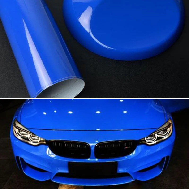 

Blue Car sticker Wrap Bubble Decoration UV resistant Protective Waterproof