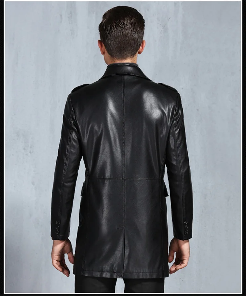 Мужская куртка из искусственной кожи и замши Сезон весна-осень Верхняя одежда