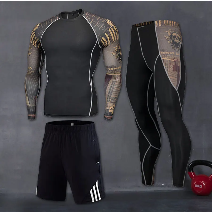 

Wolf 3D Printed T-shirt Compression Tights Men Fitness Running Shirt Breathable Long Sleeve Sports Rashgard Gym Cycling Clothing