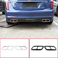 for cadillac ct5 2020 car stainless steel blacksilver car tail muffler exhaust pipe output cover trim car accessories