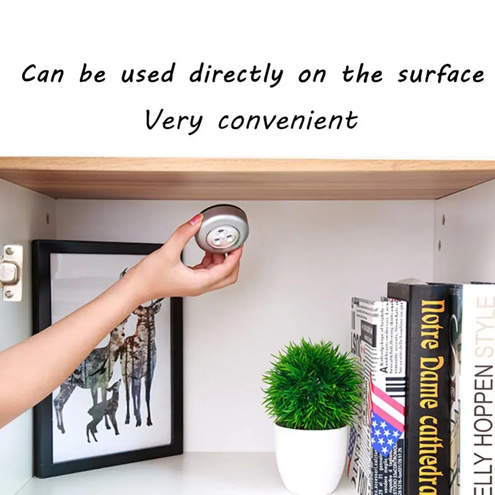 Аварийный Настенный мини-светильник 3 светодиодных касания настенное освещение