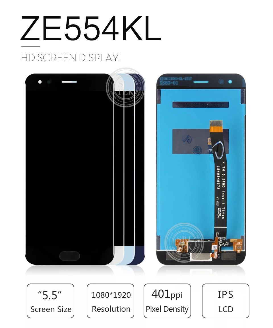 Экран для ASUS Zenfone 4 ZE554KL lcd панель кодирующий преобразователь сенсорного экрана в сборе с рамкой для Zenfone 4 ZE554KL Z01KD дисплей