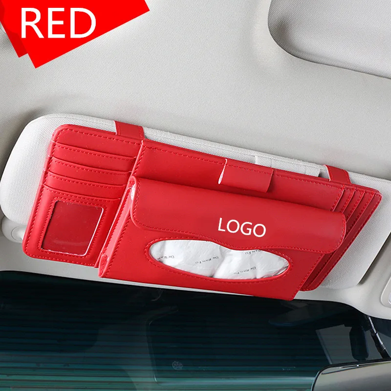 Fashion Car Styling Quality PU Multifunctional sunshade tissue box type pendant For Mini logo Cooper Countryman |