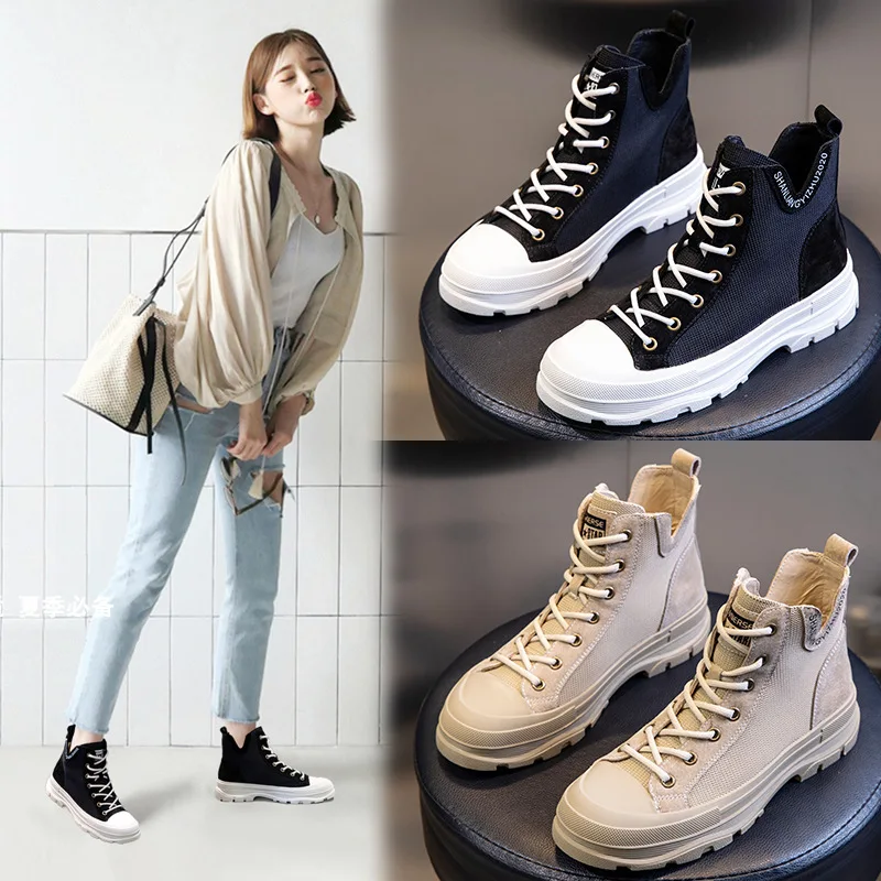 Новинка 2020 кожаные ботинки Martin женские осенне зимние короткие в британском ретро