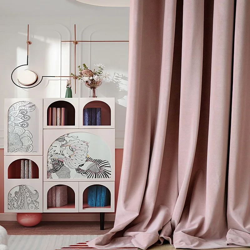Скандинавские занавески с высокой затенением шерстяные бархатные шторы для