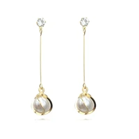 new fashion long tassels dangle drop korean earrings for women geometric round heart gold earring wedding kolczyki jewelry 2021