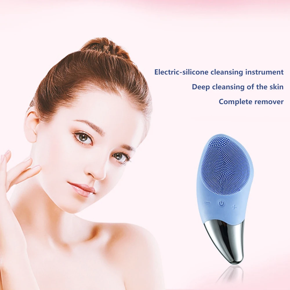 Для чистки лица мыть Очищающая щетка силиконовые прибор для ухода за кожей