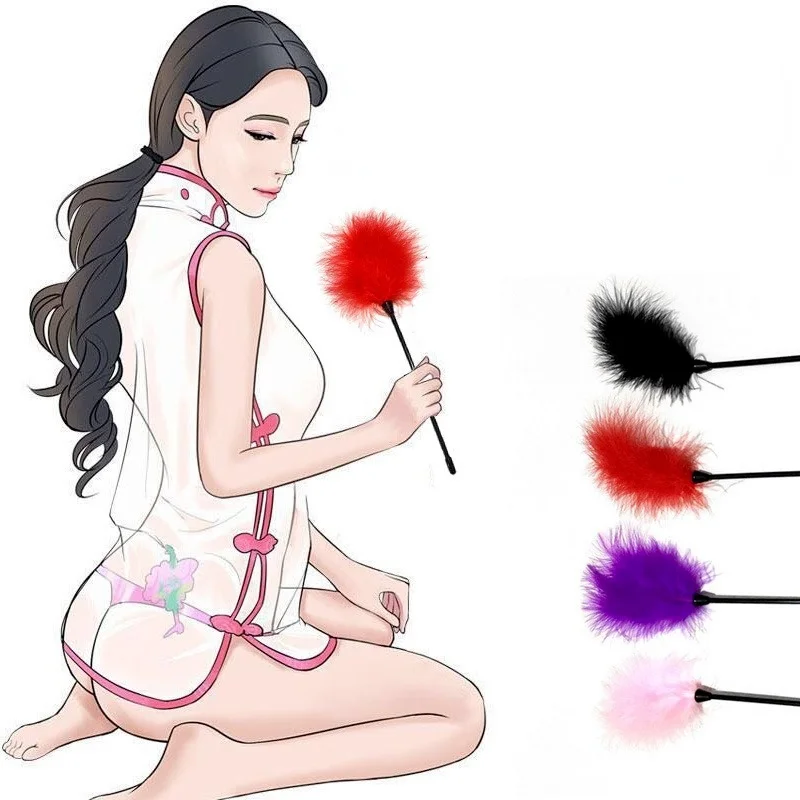 1Pcs Female Flirting Feathers Teasing Couple Game Props Adult Sex Products Feather Brush Tickle Sex Toys Fun Sex Games