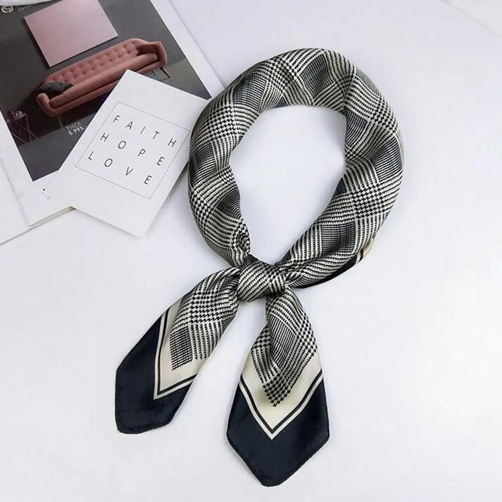 Элегантный женский шарф Женский атласный Шелковый формальный квадратный на