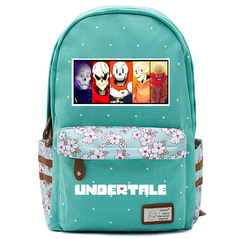 Холщовый Рюкзак с принтом Undertale школьные ранцы для Девочек Молодежные