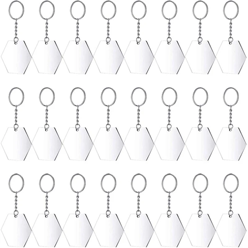 Набор прозрачных шестигранных брелоков для ключей|Брелоки| |