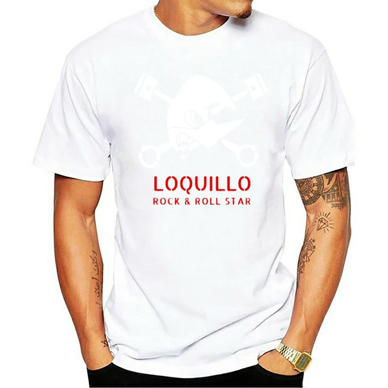 

T Shirt Camiseta Loquillo Y Los Trogloditas Negra Tee Shirt Men Clothing