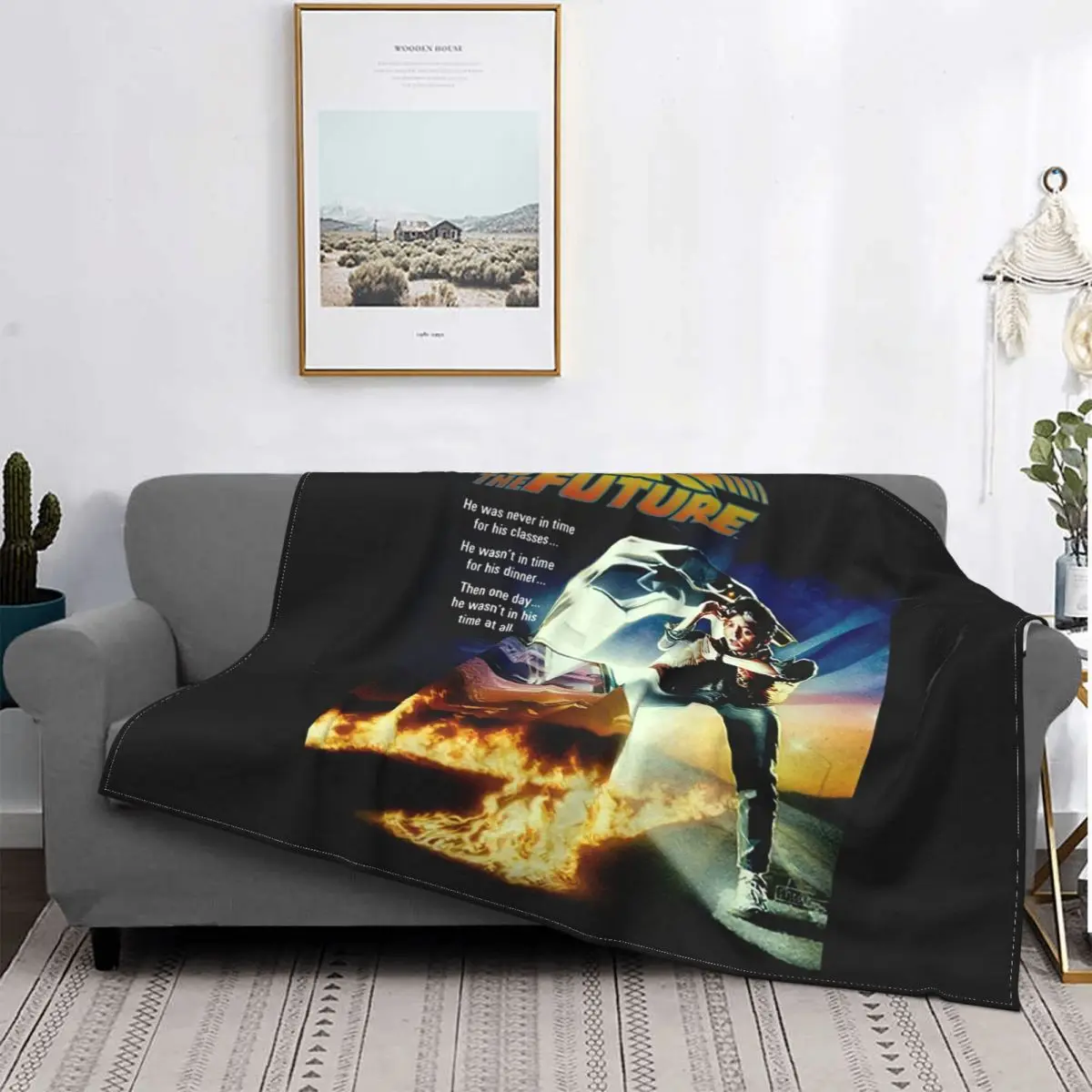 

Back To The Future Film Poster Blanket Bedspread Bed Plaid Bed Cover Picnic Blanket Children'S Cover