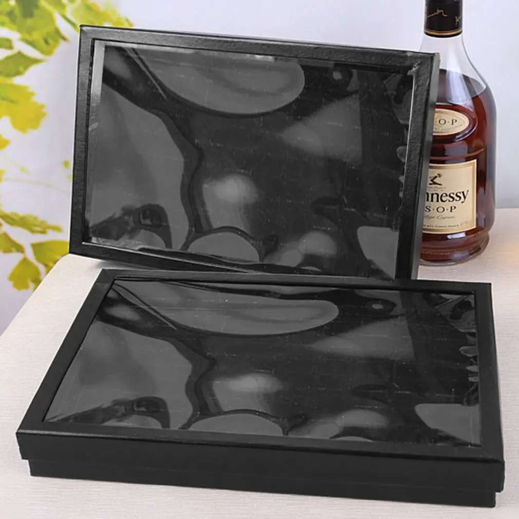 100 сеток кольцо Витрина коробка для ювелирных изделий лоток портативный