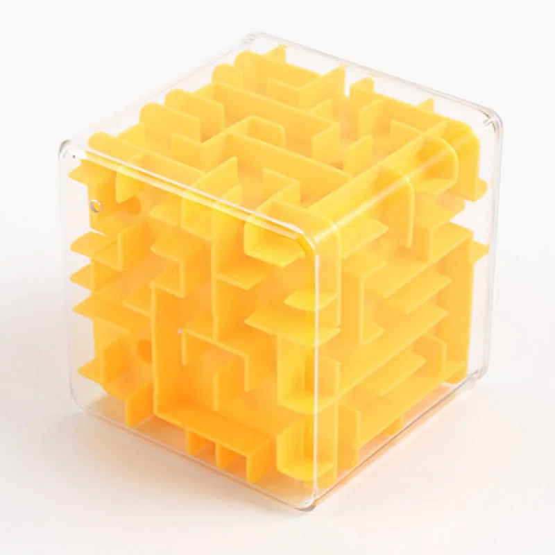 8*8*8cm 3D Transparent Maze Cube Game Six-sided Puzzle Speed Rolling Ball Develop Intelligence Board | Спорт и развлечения