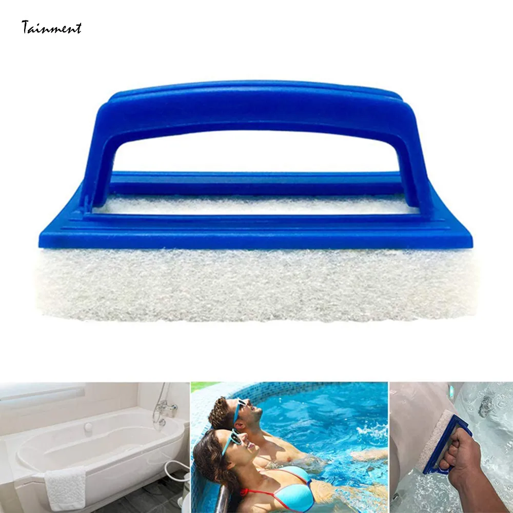 

Pool Brushes Spa Tub Waterline Scrubber with Handle Swimming Pools Boats Bathroom Sponge Brush Scum Line Cleaner Pool Cleaning