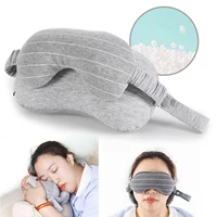 2 in 1 portable travel neck pillow eye cover head cushion sleeping eyepatch