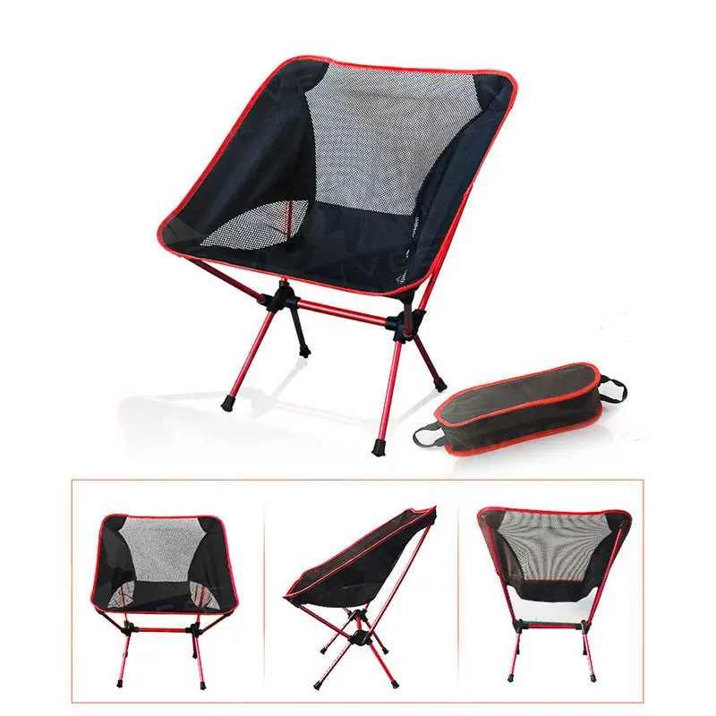 

Moon Chairs Fishing Camping Chair BBQ Stool Folding Extended Hiking Garden Furniture Portable Ultra Light Office AL Alloy Seat